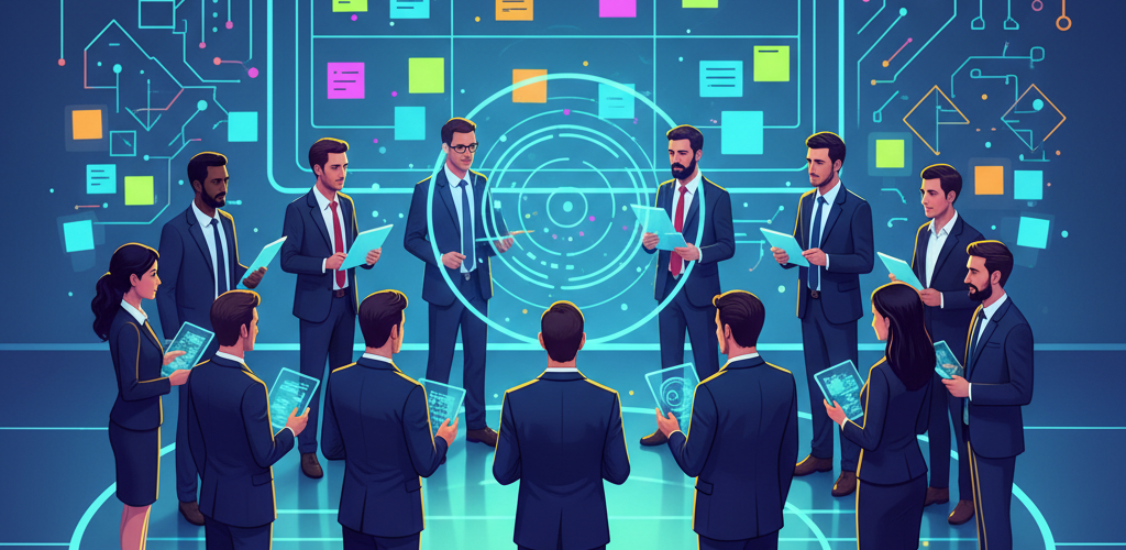 Equipo trabajando con metodología ágil